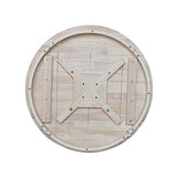 IC International Concepts K-30RT Dining Table, 30 in, Unfinished IC International Concepts