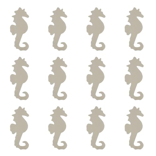 Diyfixlcd 12PCS 5inch Unfinished Wooden Decorative Seahorse Shapes can be Stained or Decorated - WoodArtSupply