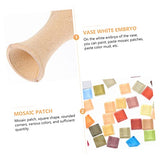 Operitacx 1 Set DIY Vase Unfinished Wood Vase Paintable Vase Tall Ceramic Vases Christmas Craft Supplies Flower Vase Mosaic Flower Holder Vase Tall Operitacx