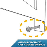 MonsterRax | Garage Wall Shelf Two-Pack White or Hammertone | Three Size Options | Includes Bike Hooks | 500lb Weight Capacity (White, 18"x48" or MonsterRax