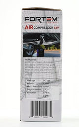 FORTEM Tire Inflator Portable Air Compressor 150 PSI, Bike Pump, 12V Electric Air Pump for Car Tires and Bicycles w/LED Light, Digital Tire Pressure FORTEM