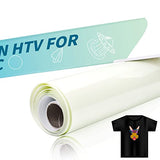 HTVRONT Sublimation HTV for Dark Fabric/Light Fabric - Glossy Sublimation Vinyl 12" X 5FT - Sublimation Blanks for Sublimation Shirts/Bag/Hat/Pillow HTVRONT
