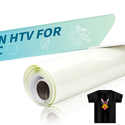 HTVRONT Sublimation HTV for Dark Fabric/Light Fabric - Glossy Sublimation Vinyl 12" X 5FT - Sublimation Blanks for Sublimation Shirts/Bag/Hat/Pillow