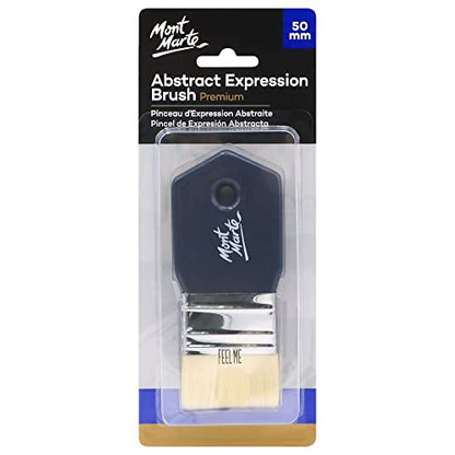 Mont Marte MPB0098 Paint Brush, Width 2.0 inches (50 mm), for Dynamic Strokes, Easy to Hold Handle, Abstract Expression Brush Premium 2.0 inches (50 - WoodArtSupply