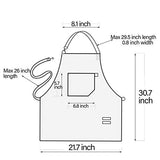 Tobyan No-Tie Canvas Apron Heavy-Duty 16OZ Work Apron with Front Pocket Extra Long Straps Adjustable M–XXL Tobyan