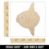 Mola Mola Ocean Sunfish Unfinished Wood Shape Piece Cutout for DIY Craft Projects - 1/8 Inch Thick - 4.70 Inch Size Sniggle Sloth