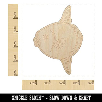 Mola Mola Ocean Sunfish Unfinished Wood Shape Piece Cutout for DIY Craft Projects - 1/8 Inch Thick - 4.70 Inch Size - WoodArtSupply