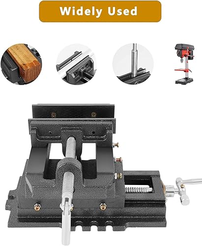 𝟑" Cross Slide Vise Drill Press Milling Vises, 3 in Jaw Width, 2.6 in Max Jaw Opening, 𝐗-𝐘 Compound Bench Mount Clamp Machine Vice Holder Clamping - WoodArtSupply