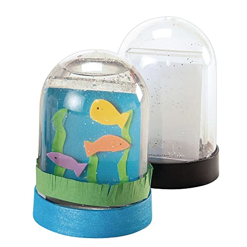 Colorations Create Your Own Snow Globe Kids Craft Kit, Set of 12, Create a Keepsake, Ideal Mothers Day or Fathers Day Gift, Birthday or Holiday, Can Colorations