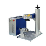 US Stock 50W JPT Fiber Laser Engraver Machine Fiber Laser Marking Machine Engraving Machine 175×175mm Lens with Rotary Axis Compitable with Lightburn SFX