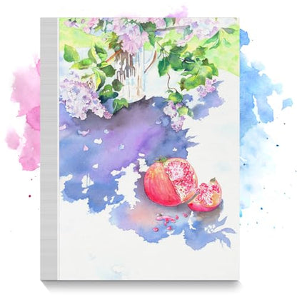Watercolor Paper, 110 Lb/230 GSM 9" x 12" 20 Sheets Water Color Paper Bulk for Kids Child Students Adults, White Cold Press Watercolor Drawing Paint