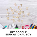 EXCEART 200pcs 15mm Wood Alphabet Letters for DIY Craft Natural A-Z Wood Pieces Unfinished Wood Slice Shapes for DIY Craft EXCEART