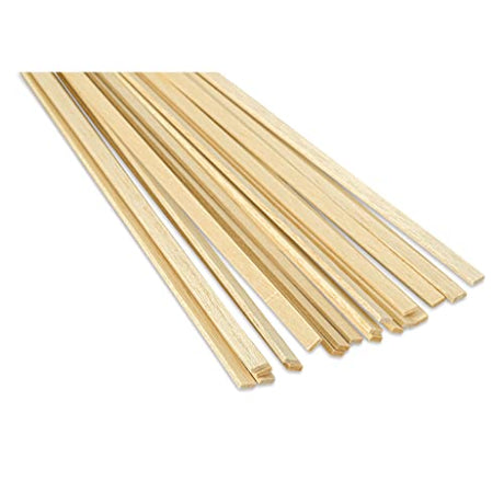Balsa Wood 3/16 X 3/16 X 36in (15) - Quantity is listed in parenthesis in title WoodArtSupply