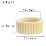 Factory Direct Craft Pack of 20 Rubber Candle Hugger Grippers - Candle Holders for Taper Candles and Candle Cups - Stay Put Candle Grips Keep The Factory Direct Craft