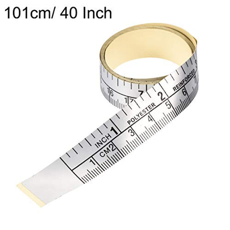 uxcell Self-Adhesive Measuring Tape with Fractions 40 Inches 100cm Workbench Ruler, Peel and Stick Measure Tape for Woodworking, Saw, Drafting Table uxcell