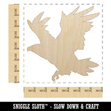 Patriotic American Bald Eagle Flying Unfinished Wood Shape Piece Cutout for DIY Craft Projects - 1/4 Inch Thick - 6.25 Inch Size Sniggle Sloth