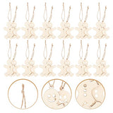 iplusmile 100pcs Wooden Gingerbread Man Cutouts Unfinished Wood Ornaments Blank Gingerbread Man Shape Pendants with Ropes for Christmas Easter Tree iplusmile