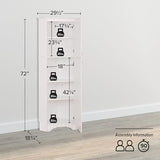 Prepac Elite 29.25" Tall White Corner Cabinet with Two Doors and Adjustable Shelves Prepac