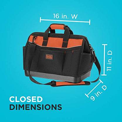 BLACK+DECKER Tool Bag, 16-inch (BDST500002APB) - WoodArtSupply