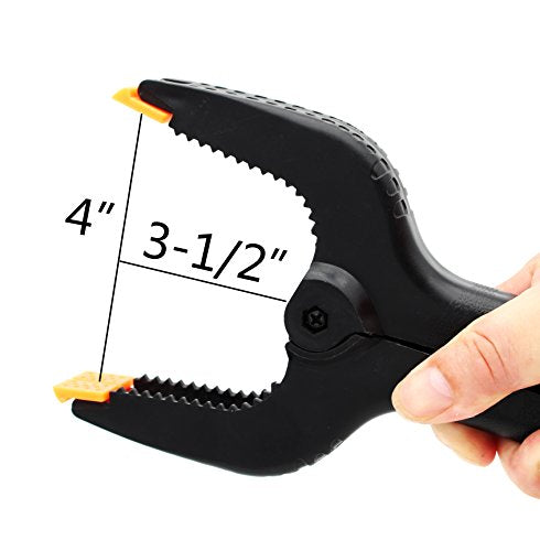Tueascallk 9" Heavy Duty Nylon Spring Clamps, Woodworking Clamp, for Home Improvement and Photography Projects, The Maximum Opening of the Jaw is Tueascallk