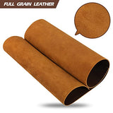 RingSun 12''X24'' Genuine Leather Sheets for Crafts Full Grain Leather Tooling Leather (2mm) Thick Cowhide Leather Pieces Square, Dark Brown Ringsun