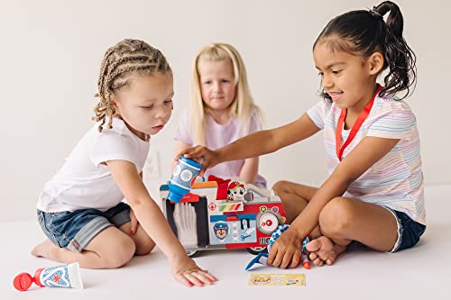 Melissa & Doug PAW Patrol Marshall's Wooden Rescue EMT Caddy (14 Pieces) - PAW Patrol Take-Along Pretend Play First Responder Rescue Kit, PAW Patrol Melissa & Doug