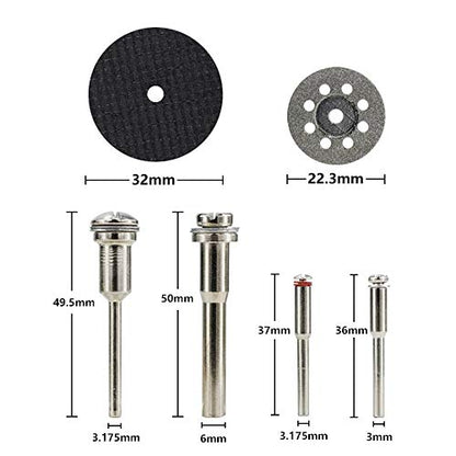 Mini Rotary Tool Accssory Set 121pcs HSS Circular Saw Blades Diamond Metal Wood Cutting Wheels Rotary File Cut off Polishing Sanding Cutting Kit - WoodArtSupply