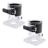 Micro Traders 2Pcs Woodworking Trimmer Router Base Compatible with Makita Router Transparent Trimming Machine Protection Cover Protective Shield Micro Traders