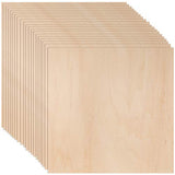 ZEONHAK 20 Pack 10 x 10 x 0.12 Inches Square Unfinished Wood Pieces, Thin Plywood Wood Sheets with Sharp Corners, Unfinished Blank Wood Slices for ZEONHAK