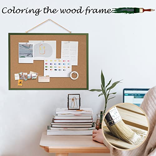 TooCust 16” x 24” Cork Boards for Walls with Frame, 1 Pack Small Wood Framed Bulletins Board Decorative Hanging Pin Board, Corkboards for Wall Notice TooCust