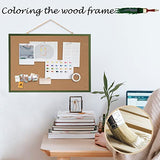 TooCust 16” x 24” Cork Boards for Walls with Frame, 1 Pack Small Wood Framed Bulletins Board Decorative Hanging Pin Board, Corkboards for Wall Notice TooCust