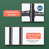 14" D×36" W×72" H Wire Shelving Unit Commercial Metal Shelf with 5 Tier Adjustable Layer Rack Strong Steel for Restaurant Garage Pantry Kitchen FDW