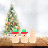 Amosfun 20 Pcs Snowman Wooden Unfinished Doll DIY Crafts Wooden Peg Doll Home Decoration Ornament Amosfun