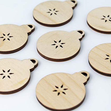 Ornament Bulb Star Cut Out Christmas Unfinished Wood Laser Cut Out Cutout Shape Crafts Sign DIY Ready to Paint or Stain Texan Wood Crafts