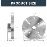 HAowosi 4" Steel Wood Lathe Faceplate,Faceplate for Wood Lathe,Lathe Face Plate Fit for 3/4" x 16TPI Spindle without Screwchuck HAowosi