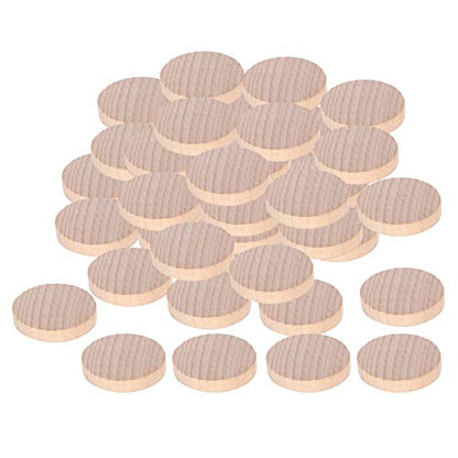 100Pcs Wood Circles for Crafts, Unfinished Wood Rounds Discs DIY Blank Wooden Discs for Decoration Maker Handmade Accessories(4CM)