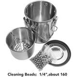 CUGEBANNA Paint Brush Washer,Airtight Stainless Steel Brush Cleaner for Oil Painting Acrylic,Brush Washer with Cleaning Beads and Wringer CUGEBANNA