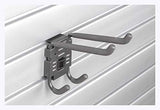 HandiWall Double Utility Hook with Locking Bracket for Tool Storage on Garage Slatwall Panels HandiWall