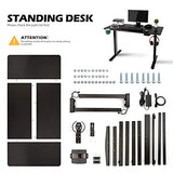 OUTFINE Heavy Duty Dual Motor Height Adjustable Standing Desk Electric Dual Motor Home Office Stand Up Computer Workstation with (Black, 63") Desktop OUTFINE