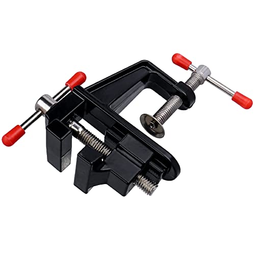 Eyech Mini Table Clamp Portable Work Bench Vise, Small Bench Vice Aluminum Miniature Jewelers Hobby Clamps Craft Repair Tool Eyech