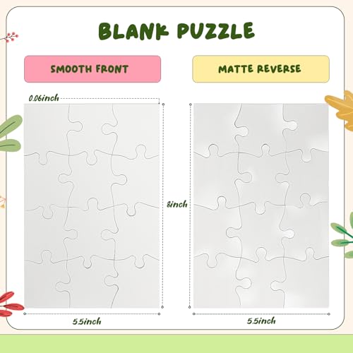 Glenmal 50 Sheets Blank Puzzles to Color or Draw On Jigsaw Puzzle for –  WoodArtSupply