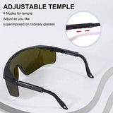 mozeeda Laser Safety Glasses Eye Protection, OD 5+190nm-480nm &750nm-2000nm Wavelength Laser Safety Glasses, Infrared Light for Laser Engraving mozeeda