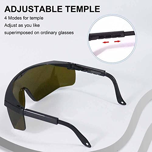 mozeeda Laser Safety Glasses Eye Protection, OD 5+190nm-480nm &750nm-2000nm Wavelength Laser Safety Glasses, Infrared Light for Laser Engraving - WoodArtSupply