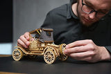 UGEARS Classic Model Car Kit - 3D Puzzles for Adults and Kids with Folding Roof and Functional 4 Cylinder Engine - Model Car Kits for Adults 3D UGEARS