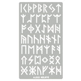 Aleks Melnyk No.35 Metal Stencil, Elder Futhark Runes, Ancient Alphabet, Sigil Magic Alphabet Stencil 1 PC, Template for Wood Burning, Pyrography Aleks Melnyk