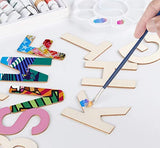 3" Wooden Letters - 78 Pcs Wood Alphabet Letters for Crafts Wood Letters Sign Decoration Unfinished Wood Letters for Letter Board/Wall ilauke