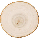Plaid Round with Bark Wood Surfaces, 7" Plaid