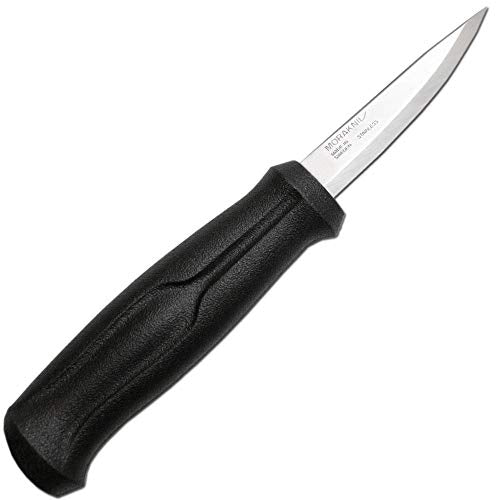 Morakniv Woodcarving Basic Sandvik Stainless Steel Wood Carving Knife With Sheath, 3 Inch Morakniv