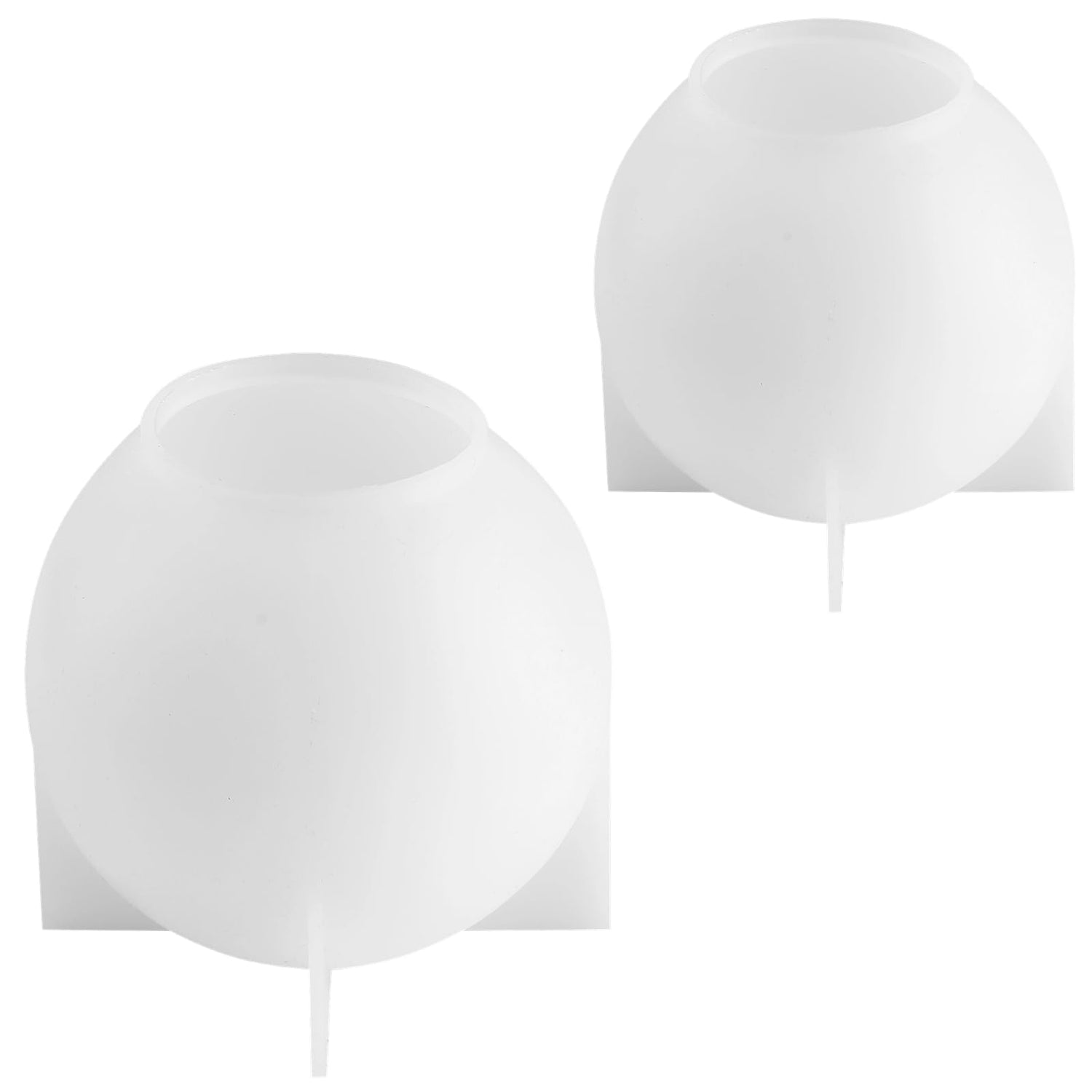 Sphere Resin Molds, 2 Pcs One-Piece 3D Silicone Globe Molds, Sphere Resin Casting Moulds, Large Ball Shape Epoxy Resin Molds for DIY Sphere Crafts, Varku