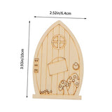 VILLCASE 48pcs Mini Fairy Door Gnome Homes Garden Unfinished Fairy Doors Door Kit Fairy House Doors Chips Miniatures DIY Houses Tree Windows Fairy VILLCASE